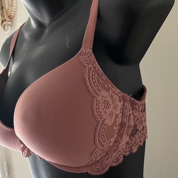 Victoria’s Secret Dream Angels Dark Dusty Rose Push Up Bra Size 34D - Picture 2 of 12